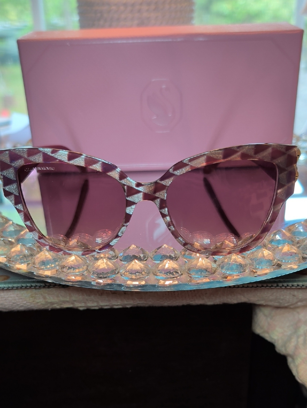 ATELIER SWAROVSKI Purple Sunglasses Limited Edition NWT - Picture 3 of 14